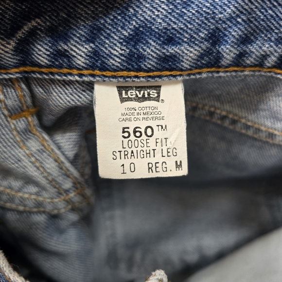 Vintage Levis 506 High Rise Loose Fit Straight Leg Blue Denim Jeans 10 Regular - Picture 2 of 10